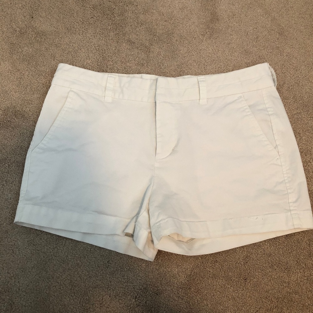 White Khaki Shorts